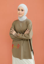 Load image into Gallery viewer, Be Kind Embroidered T-Shirt (Taupe)