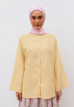Load image into Gallery viewer, Senna Linen Top (Yellow)