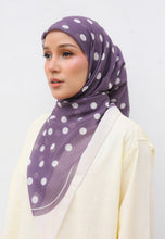 Load image into Gallery viewer, Polka Cotton Square (Voilet Cream)
