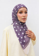 Load image into Gallery viewer, Polka Cotton Square (Voilet Cream)