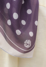 Load image into Gallery viewer, Polka Cotton Square (Voilet Cream)