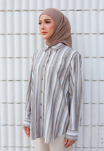 Load image into Gallery viewer, Nouf Stripe Top (Taupe)
