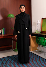 Load image into Gallery viewer, Yumna Shirt Caftan (Black)