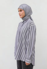 Load image into Gallery viewer, Olena Stripe Top (Grey)