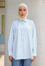 Load image into Gallery viewer, Isaaf Stripe Top (Soft Blue)