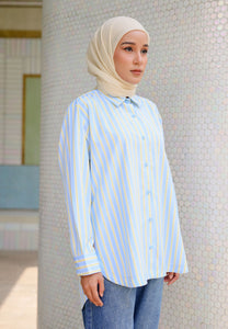 Isaaf Stripe Top (Soft Blue)