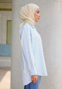 Isaaf Stripe Top (Soft Blue)