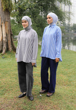 Load image into Gallery viewer, Olena Stripe Top (Grey)