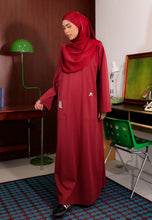 Load image into Gallery viewer, Yumna Shirt Caftan (Red Maroon)