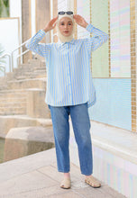 Load image into Gallery viewer, Isaaf Stripe Top (Soft Blue)