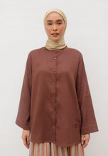 Load image into Gallery viewer, Senna Linen Top (Dark Choco)