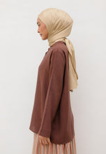 Load image into Gallery viewer, Senna Linen Top (Dark Choco)