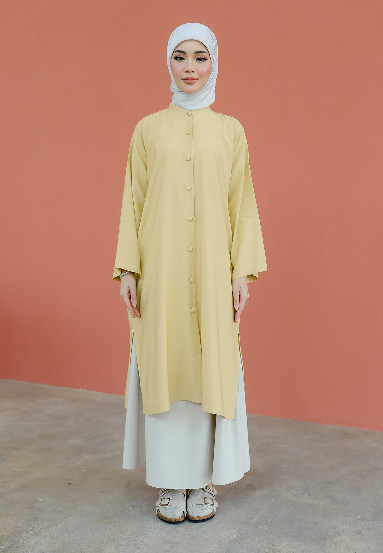 Ibna Printed Tunic (Mustard)