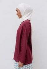 Load image into Gallery viewer, Senna Linen Top (Maroon)