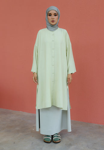 Ibna Printed Tunic (Pastel Green)