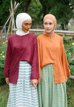 Load image into Gallery viewer, Senna Linen Top (Maroon)