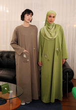 Load image into Gallery viewer, Yumna Shirt Caftan (Olive Green)