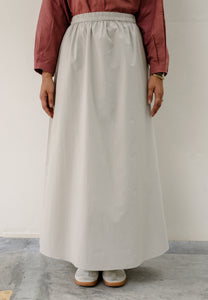 Heidi Plain Skirt (Soft Grey)