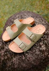 Sandora Double-strap Sandal (Dusty Green)