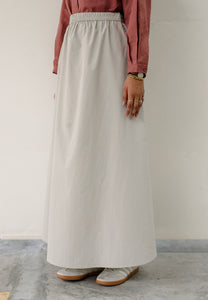 Heidi Plain Skirt (Soft Grey)