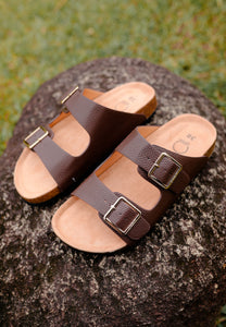 Sandora Double-strap Sandal (Coffee)