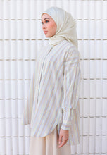 Load image into Gallery viewer, Neera Stripe Top (Green Sea Salt)