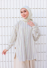 Load image into Gallery viewer, Neera Stripe Top (Green Sea Salt)