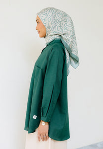 Hessa Linen Top (Emerald Green)