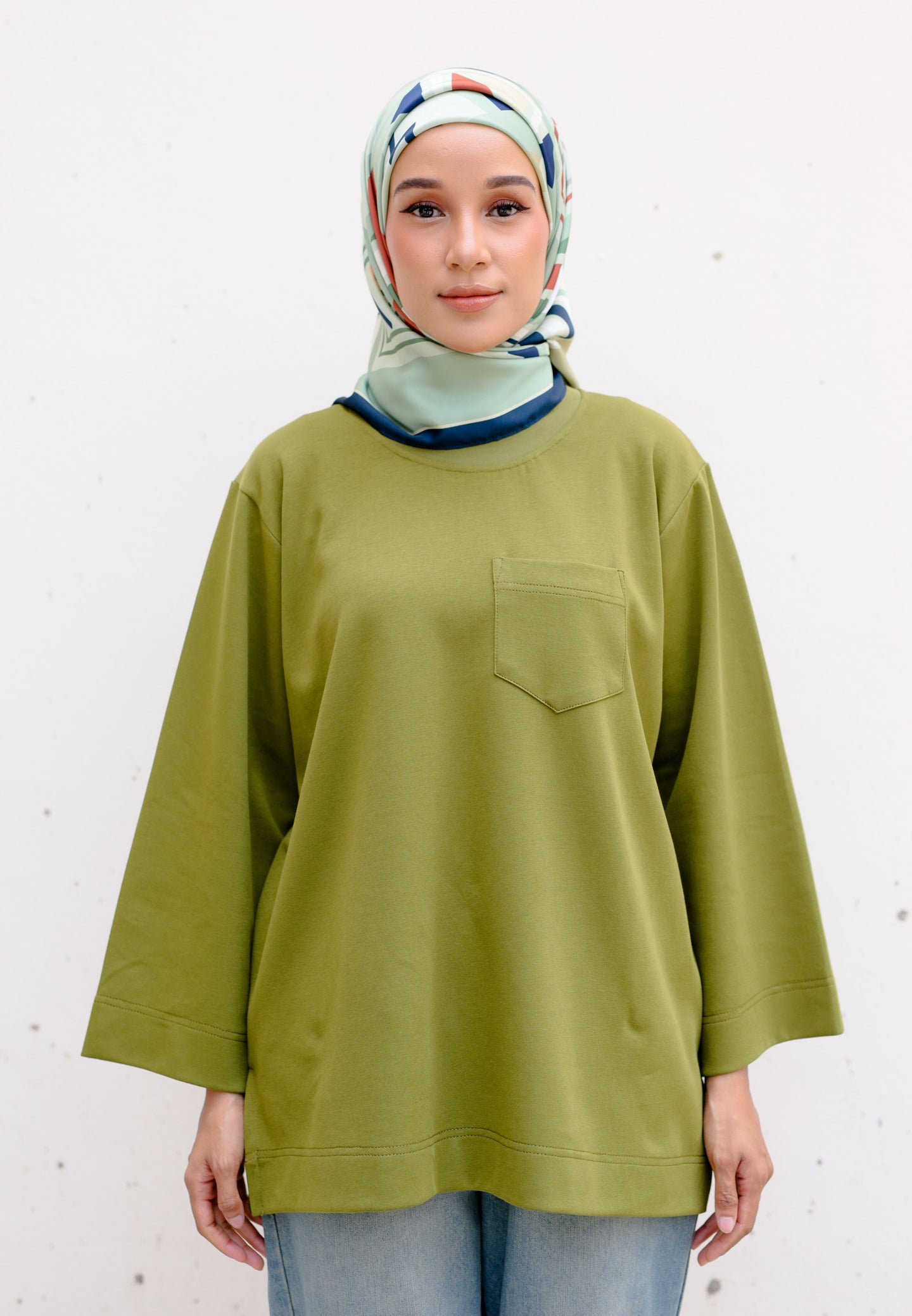 Zen Boxy T-Shirt (Olive Green)