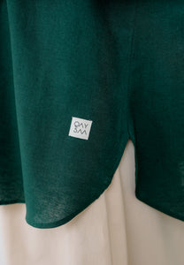 Hessa Linen Top (Emerald Green)