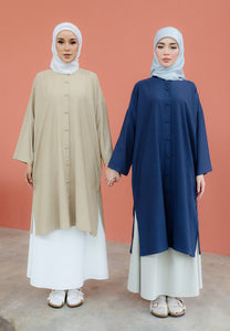 Ibna Printed Tunic (Blue-Black)