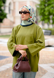 Zen Boxy T-Shirt (Olive Green)