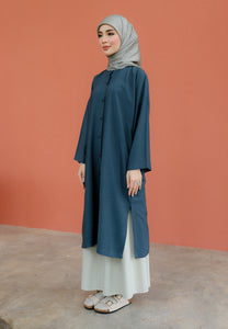 Ibna Printed Tunic (Steel Blue)