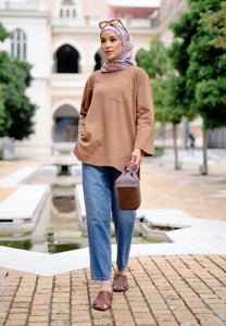 Zen Boxy T-Shirt (Dark Brown)