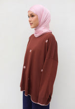 Load image into Gallery viewer, Areea Flower Knitwear (Brown Pink)
