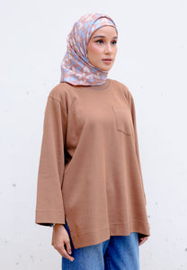 Zen Boxy T-Shirt (Dark Brown)