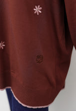 Load image into Gallery viewer, Areea Flower Knitwear (Brown Pink)
