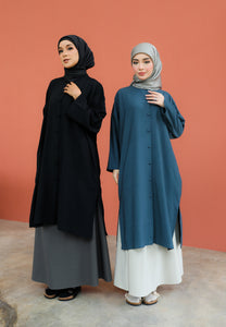 Ibna Printed Tunic (Steel Blue)