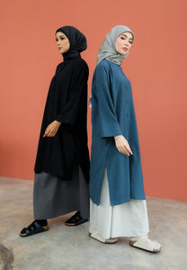 Ibna Printed Tunic (Steel Blue)