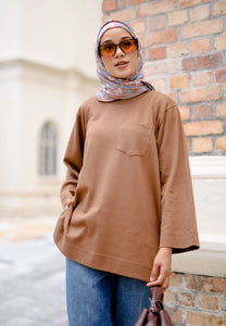 Zen Boxy T-Shirt (Dark Brown)