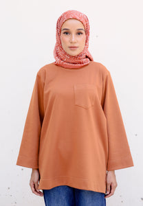 Zen Boxy T-Shirt (Brick Orange)