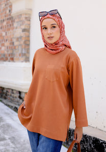 Zen Boxy T-Shirt (Brick Orange)