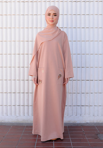 Yumna Shirt Caftan (Dusty Brown)