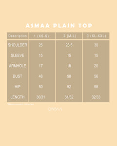 Asmaa Plain Top (Cream)