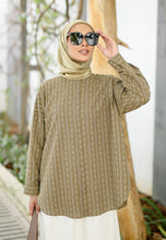 Load image into Gallery viewer, Zulfa Embroidered Top (Olive Green)