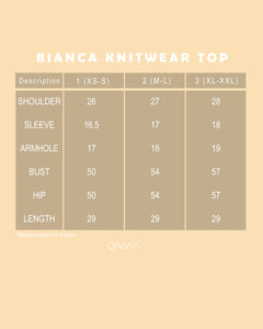 Bianca Knitwear Top (Navy Blue)
