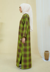 Azra Checkered Caftan (Green)