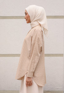 Zulfa Embroidered Top (Nude)