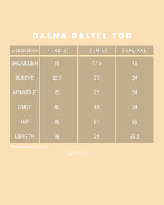 Daena Pastel Top (Blue Orange)