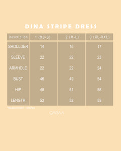 Dina Stripe Dress (Green)